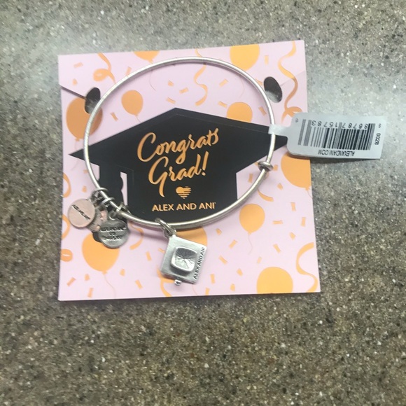 🆕 🎓Alex and Ani Graduation Silver Charm Bracelet #Graduation - Picture 1 of 5